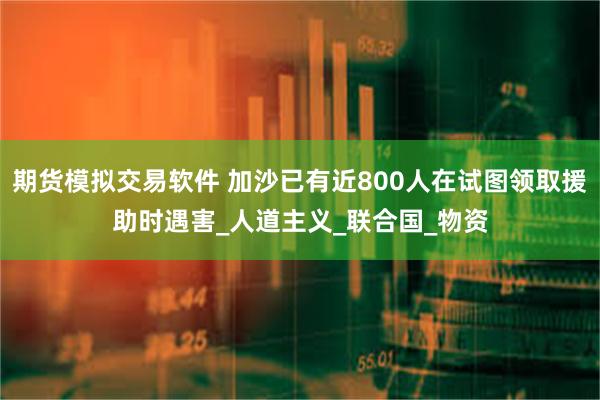 期货模拟交易软件 加沙已有近800人在试图领取援助时遇害_人道主义_联合国_物资
